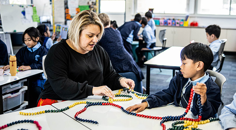 Numeracy lesson at St Patrick's Catholic Primary Blacktown